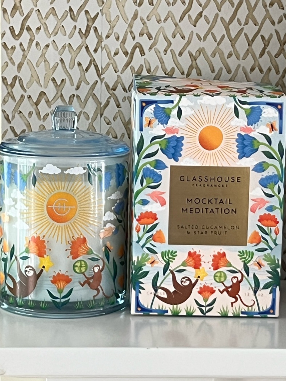 GLASSHOUSE FRAGRANCE MOCKTAIL MEDIATION SOU CANDLE - 380g - NEW
